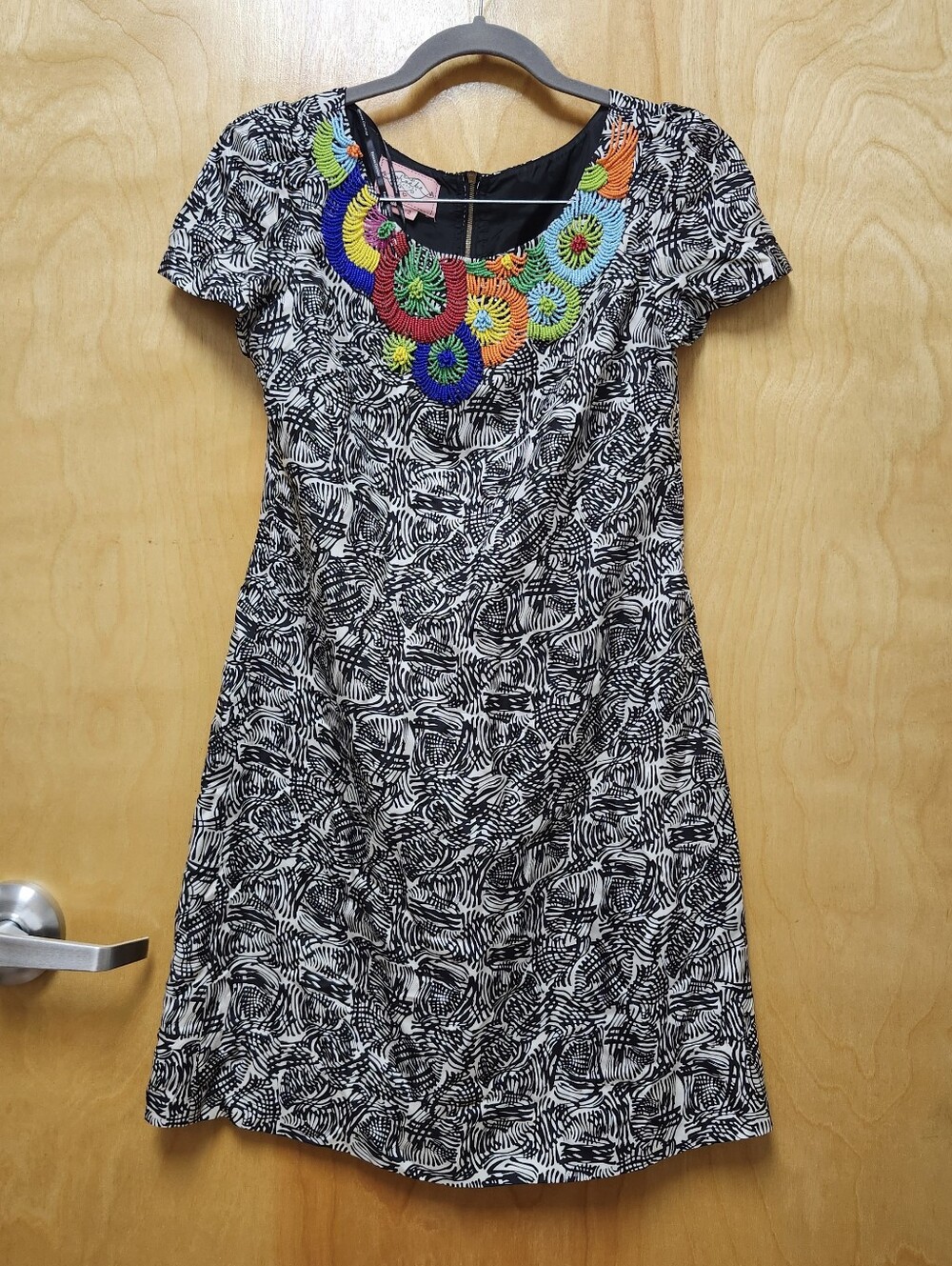 Phoebe Couture Size 2 dress 100% silk beaded Shift Mini Y2K